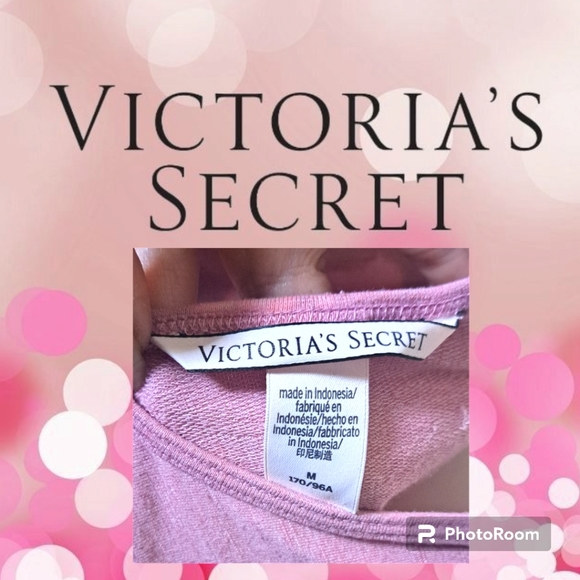 VICTORIA'S SECRET Mineral Wash Backless Cuddly Top W/Name & logo Embroidery M/L - Picture 7 of 9